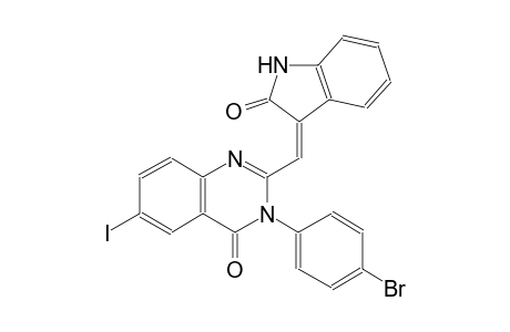 3-(4-bromophenyl)-6-iodo-2-[(Z)-(2-oxo-1,2-dihydro-3H-indol-3-ylidene)methyl]-4(3H)-quinazolinone