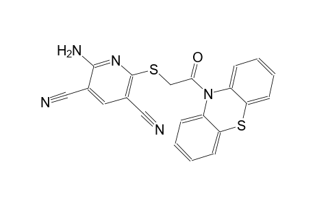 2-amino-6-{[2-oxo-2-(10H-phenothiazin-10-yl)ethyl]sulfanyl}-3,5-pyridinedicarbonitrile