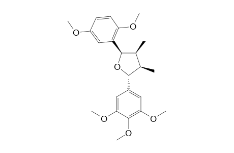 2-(2',5'-DIMETHOXYPHENYL)-3,4-DIMETHYL-5-(3'',4'',5''-TRIMETHOXYPHENYL)-TETRAHYDROFURAN