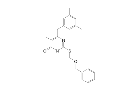 2-(BENZYLOXYMETHYLTHIO)-5-IODINE-6-(3,5-DIMETHYLBENZYL)-URACIL