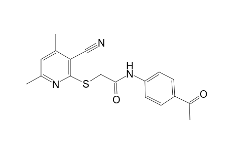 N-(4-Acetylphenyl)-2-[(3-cyano-4,6-dimethyl-2-pyridinyl)sulfanyl]acetamide