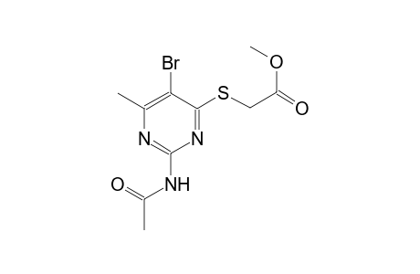 acetic acid, [[2-(acetylamino)-5-bromo-6-methyl-4-pyrimidinyl]thio]-, methyl ester