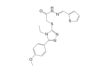 2-{[4-ethyl-5-(4-methoxyphenyl)-4H-1,2,4-triazol-3-yl]sulfanyl}-N'-[(E)-2-thienylmethylidene]acetohydrazide