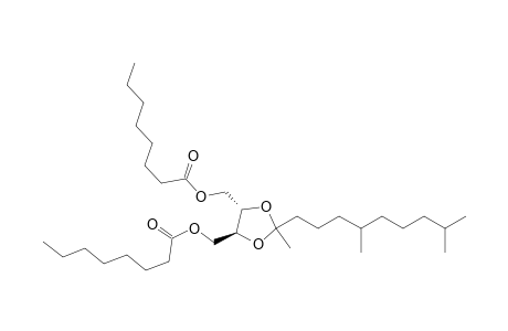 ((4R,5S)-2-[(RS)-4,8-DIMETHYLNONYL]-2-METHYL-1,3-DIOXOLAN-4,5-DIYL)-DIMETHYLOCTANOATE