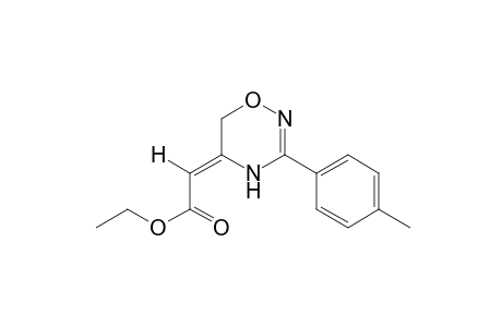 (Z)-3-p-tolyl-4H-1,2,4-oxadiazine-delta 5(6H), alpha-acetic acid, ethyl ester