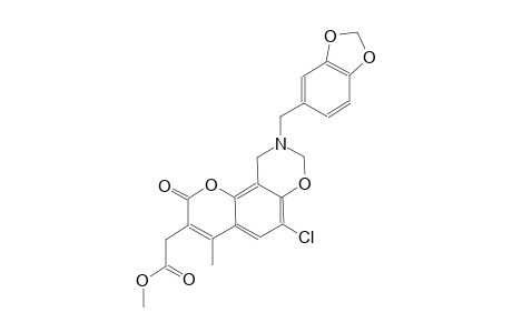 methyl [9-(1,3-benzodioxol-5-ylmethyl)-6-chloro-4-methyl-2-oxo-9,10-dihydro-2H,8H-chromeno[8,7-e][1,3]oxazin-3-yl]acetate