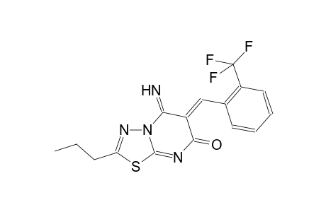 7H-[1,3,4]thiadiazolo[3,2-a]pyrimidin-7-one, 5,6-dihydro-5-imino-2-propyl-6-[[2-(trifluoromethyl)phenyl]methylene]-, (6Z)-