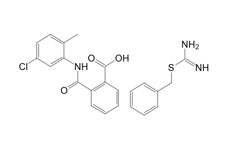 5'-CHLORO-2'-METHYLPHTHALANILIC ACID, COMPOUND WITH 2-BENZYL-THIOPSEUDOUREA (1:1)