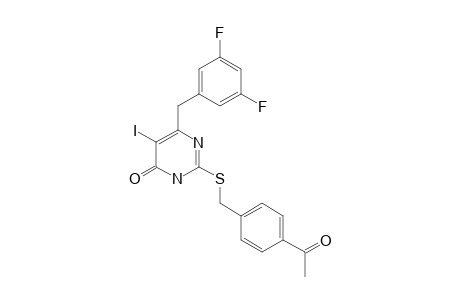 2-(4-ACETYLBENZYLTHIO)-5-IODINE-6-(3,5-DIFLUOROBENZYL)-URACIL