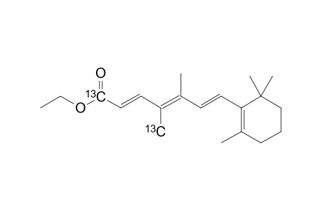 ETHYL-[1,4-CH3-(13)C]-4,5-DIMETHYL-7-(2',6',6'-TRIMETHYL-1'-CYCLOHEXEN-1'-YL)-2,4,6-HEPTATRIENOATE