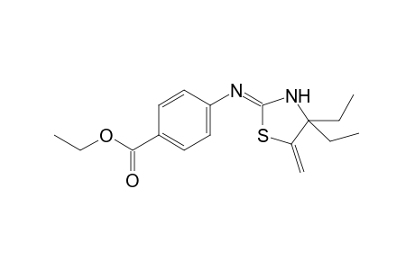 p-[(4,4-diethyl-5-methylene-2-thiazolidinylidene)amlno]benzoic acid, ethyl ester