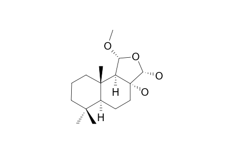 (1R,3S,3aR,5aS,9aS,9bR)-1-methoxy-6,6,9a-trimethyl-3,4,5,5a,7,8,9,9b-octahydro-1H-naphtho[2,1-c]furan-3,3a-diol