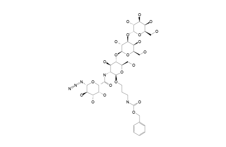 #9I;3-BENZOXYCARBONYLAMINOPROPYL-ALPHA-D-GALACTOPYRANOSYL-(1->3)-BETA-D-GALACTOPYRANOSYL-(1->4)-2-DEOXY-2-(1-DEOXY-1-AZIDO-BETA-L-GALACTOHEXOPYRANOSYLURONAMIDE