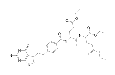 #(S,R)-21;(2S)-2-[[(2R)-2-[[4-[2-(2-AMINO-4-OXO-4,7-DIHYDRO-1H-PYRROLO-[2,3-D]-PYRIMIDIN-5-YL)-ETHYL]-BENZOYL]-AMINO]-4-(ETHOXYCARBONYL)-BUTANOYL]-AMINO]-P