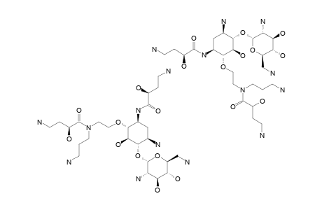 1-N,6-O-(2-N)-BIS-[(S)-4-AMINO-2-HYDROXYBUTANOYL]-6-O-[2-N-(3-PROPYLAMINO)-ETHYLAMINO]-NEAMINE