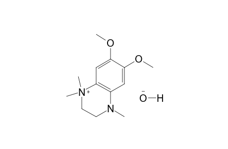 6,7-DIMETHOXY-1,2,3,4-TETRAHYDRO-1,1,4-TRIMETHYLQUINOXALINIUM HYDROXIDE