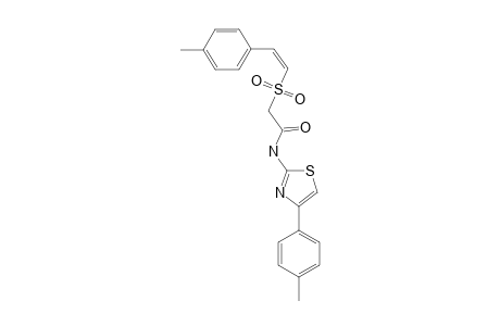 (Z)-[2-(4-METHYLPHENYL)-ETHENESULFONYL]-N-[4-(4-METHYLPHENYL)-THIAZOL-2-YL]-ACETAMIDE