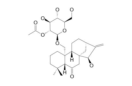 INFUSCASIDE-B;20-(2'-ACETOXY)-BETA-GLUCOPYRANOSYL-6-KETO-15-ALPHA-HYDROXY-ENT-KAUR-16-ENE