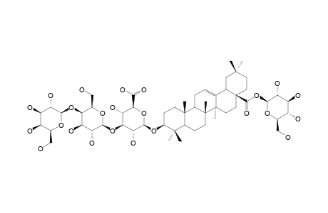 AD-III;3-O-BETA-[GALACTOPYRANOSYL-(1->4)-GALACTOPYRANOSYL-(1->3)-GLUCURONOPYRANOSYL]-OLEANOLIC-ACID-28-O-GLUCOPYRANOSYLESTER