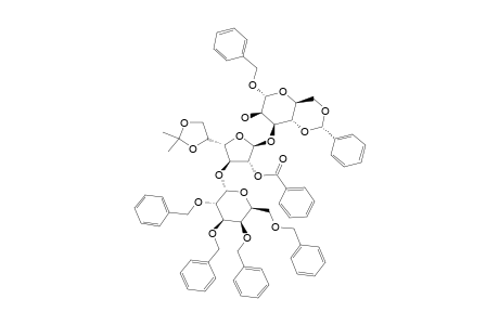 #19;BENZYL-2,3,4,6-TETRA-O-BENZYL-ALPHA-D-GALACTOPYRANOSYL-(1->3)-2-O-BENZOYL-5,6-O-ISOPROPYLIDENE-BETA-D-GALACTOFURANOSYL-(1->3)-4,6-O-BENZYLIDENE-ALPHA-D-MAN