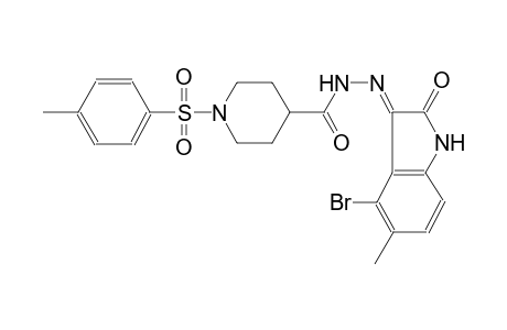 4-piperidinecarboxylic acid, 1-[(4-methylphenyl)sulfonyl]-, 2-[(3E)-4-bromo-1,2-dihydro-5-methyl-2-oxo-3H-indol-3-ylidene]hydrazide