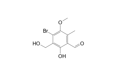 4-Bromo-2-hydroxy-3-(hydroxymethyl)-5-methoxy-6-methylbenzaldehyde