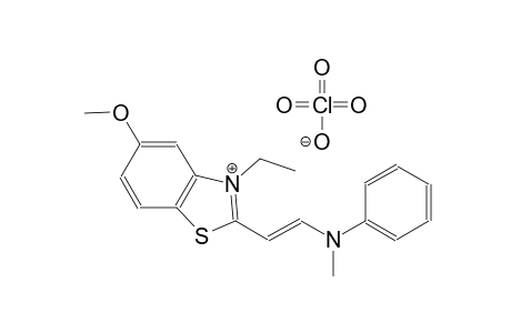 (E)-3-ethyl-5-methoxy-2-(2-(methyl(phenyl)amino)vinyl)benzo[d]thiazol-3-ium perchlorate