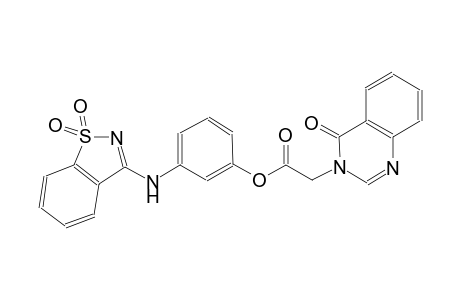 3-[(1,1-dioxido-1,2-benzisothiazol-3-yl)amino]phenyl (4-oxo-3(4H)-quinazolinyl)acetate