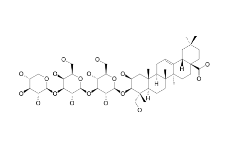 CARYOCAROSIDE_III-4;3-O-BETA-D-XYLOPYRANOSYL-(1->3)-BETA-D-GALACTOPYRANOSYL-(1->3)-BETA-D-GLUCOPYRANOSYLBAYOGENIN