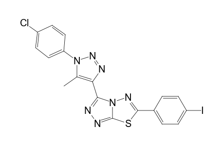 6-(4-IODOPHENYL)-3-(1-PARA-CHLOROPHENYL-5-METHYL-1,2,3-TRIAZOL-4-YL)-S-TRIAZOLO-[3,4-B]-1,3,4-THIADIAZOLE