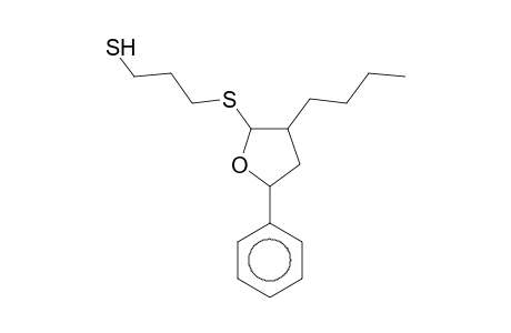 Furan, 3-butyl-tetrahydro-5-phenyl-2-(1,5-dithiapentyl)-