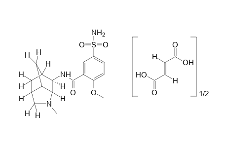 N-(1-methyloctahydro-3,5-methanocyclopenta[b]pyrrol-6-yl)-5-sulfamoyl-o-anisamide, fumarate(2.1)