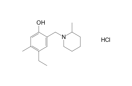 4-ethyl-alphasquare-(2-methylpiperidino)-2,5-xylenol, hydrochloride