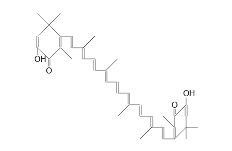 6-hydroxy-3-[(1E,3E,5E,7E,9E,11E,13E,15E,17E)-18-(4-hydroxy-3-keto-2,6,6-trimethyl-1-cyclohexa-1,4-dienyl)-3,7,12,16-tetramethyl-octadeca-1,3,5,7,9,11,13,15,17-nonaenyl]-2,4,4-trimethyl-cyclohexa-2,5-dien-1-one