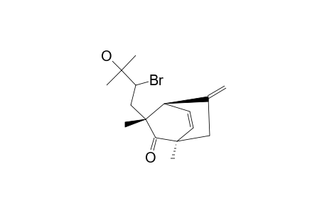 (-)-(1S,3S,4S)-3-(2-BROMO-3-HYDROXY-3-METHYLBUTYL)-1,3-DIMETHYL-8-METHYLENEBICYCLO-[2.2.2]-OCT-5-EN-2-ONE