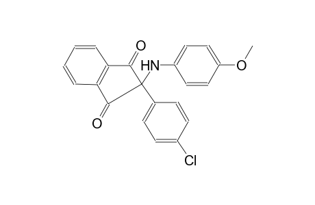 1H-Indene-1,3(2H)-dione, 2-(4-chlorophenyl)-2-(4-methoxyphenylamino)-