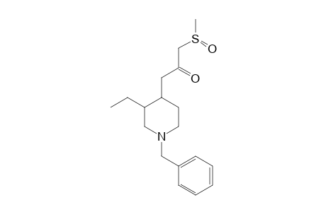 1-(TRANS-1-BENZYL-3-ETHYL-4-PIPERIDYL)-3-(METHYLSULFINYL)-2-PROPANONE