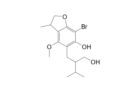 5-Benzofuranpropanol, 7-bromo-2,3-dihydro-6-hydroxy-4-methoxy-3-methyl-.beta.-(1-methylethyl)-