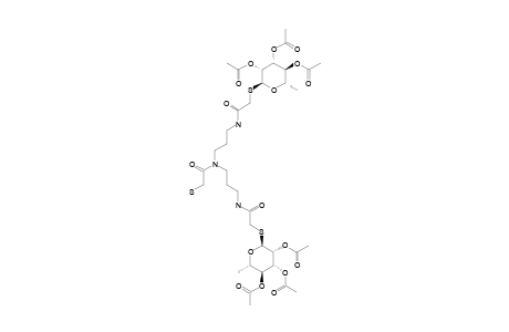 BIS-[3-(2,3,4,6-TETRA-O-ACETYL-6-DEOXY-ALPHA-L-MANNOPYRANOSYL-1-THIO-METHYLCARBONYLAMINO)-PROPYL]-N-MERCAPTOACETYL-AMINE