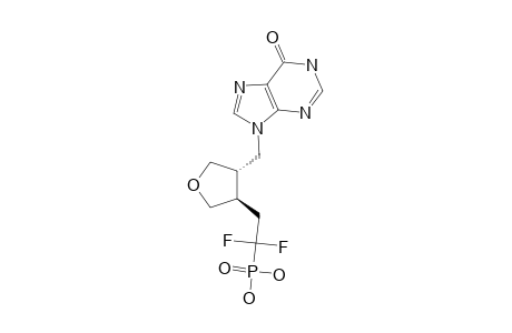 (+/-)-TRANS-1,1-DIFLUORO-2-[(3S*,4S*)-4-[(6-OXO-1,6-DIHYDRO-9H-PURIN-9-YL)-METHYL]-TETRAHYDROFURAN-3-YL]-ETHYLPHOSPHONIC-ACID