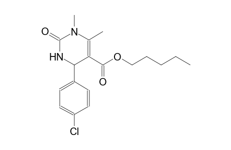 5-pyrimidinecarboxylic acid, 4-(4-chlorophenyl)-1,2,3,4-tetrahydro-1,6-dimethyl-2-oxo-, pentyl ester