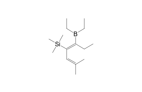 2,4-HEPTADIENE, 5-DIETHYLBORYL-2-METHYL-4-TRIMETHYLSILYL-