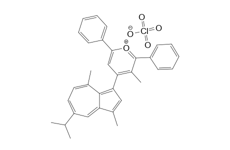 4-(3,8-DIMETHYL-5-ISOPROPYL-AZULENE-1-YL)-2,6-DIPHENYL-3-METHYL-PYRANYLIUM-PERCHLORATE;(RN=5'-I-PR,3',8'-ME2;R=ME;X=H)