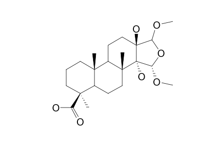 13-BETA,14-ALPHA-DIHYDROXY-15-ALPHA,16-XI-DIMETHOXYSPONGIAN-19-OIC-ACID