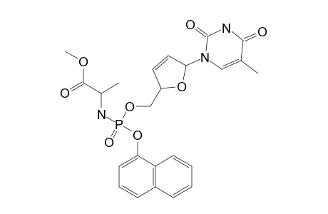 5'-O-(3'-DEOXY-2',3'-DIDEHYDROTHYMIDINYL)-O-(1-NAPHTHYL)-N-[(S)-METHOXYALANINYL]-PHOSPHOROCHLORIDATE