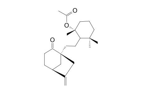 (1S*,5R*)-1-[((1R*,2R*)-2-ACETOXY-2,6,6-TRIMETHYLCYCLOHEXYL)-ETHYL]-6-METHYLENEBICYCLO-[3.2.1]-OCTAN-2-ONE