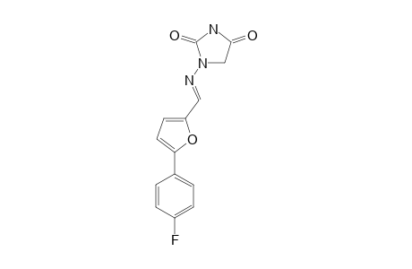 1-[[5-(4-FLUOROPHENYL)-FURFURYLIDENE]-AMINO]-IMIDAZOLIDINE-2,4-DIONE