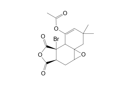 (+/-)-9A-BrOMO-3,3-DIMETHYL-7,9-DIOXOPERHYDROBENZO-[E]-OXIRENO-[2,3-F]-ISOBENZOFURAN-1-YL-ACETATE