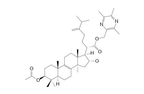 3-BETA-ACETOXY-16-ALPHA-HYDROXY-LANOSTA-8,24(31)-DIENE-21-OIC-ACID-3,5,6-TRIMETHYL-PYRAZIN-2-METHYLESTER