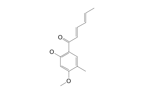 1-(2'-HYDROXY-4'-METHOXY-5'-METHYLPHENYL)-E,E-2,4-HEADIEN-1-ONE